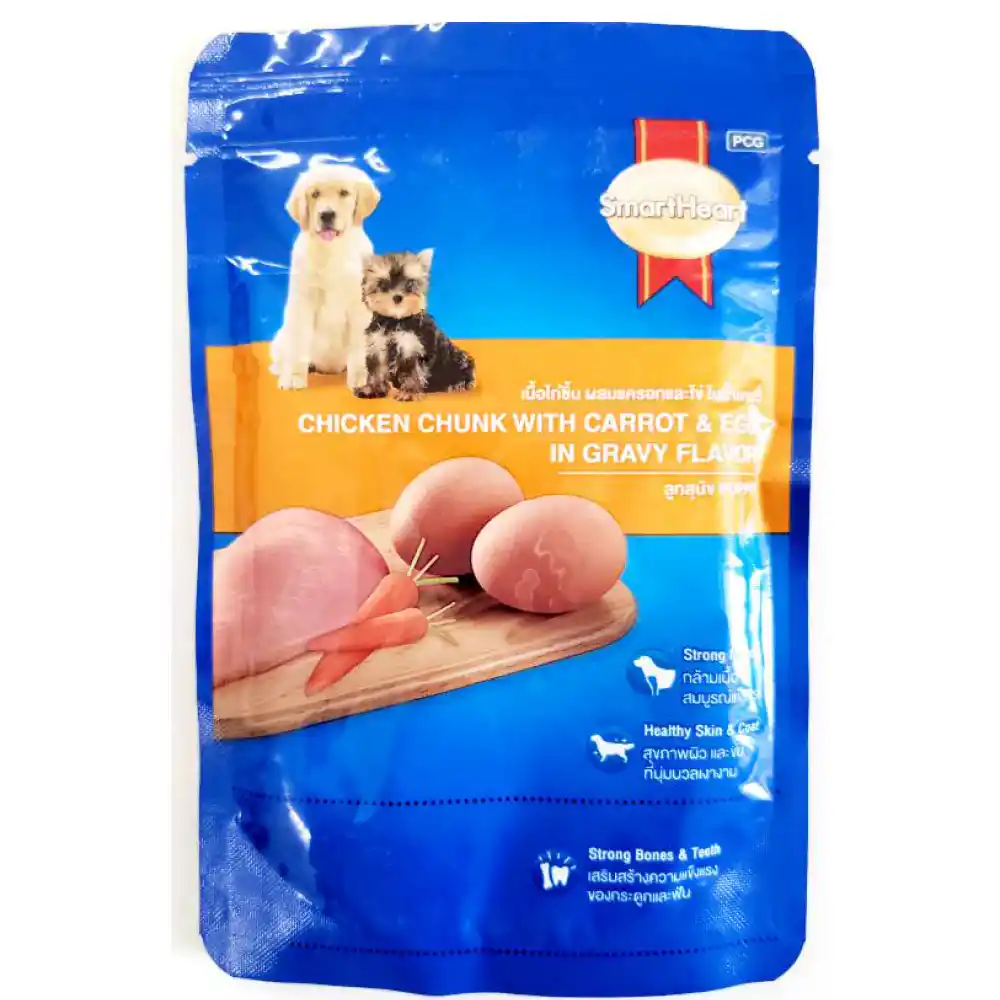 SmartHeart Chicken Chunk with Carrot And Egg Wet Dog Food