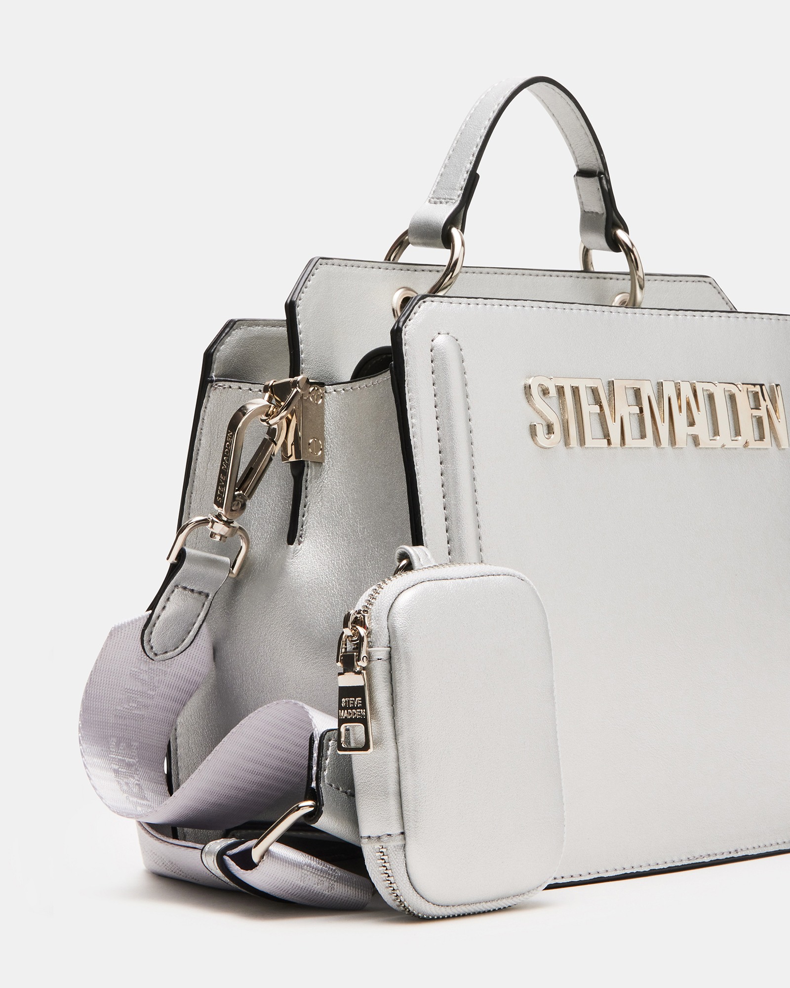BEVELYN Silver Satchel