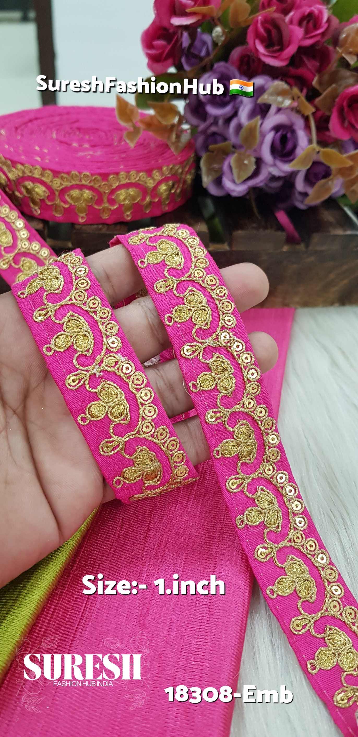 Rani Sequin, Zari & Dori Embroidery Lace – 18308-Emb