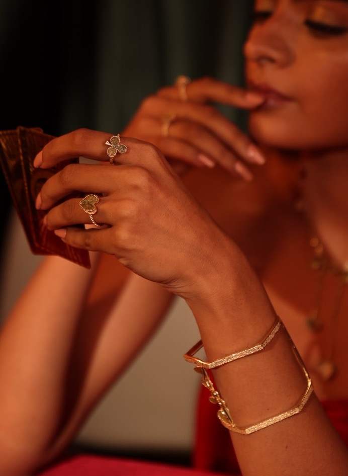 Gold Suits Hand Cuff