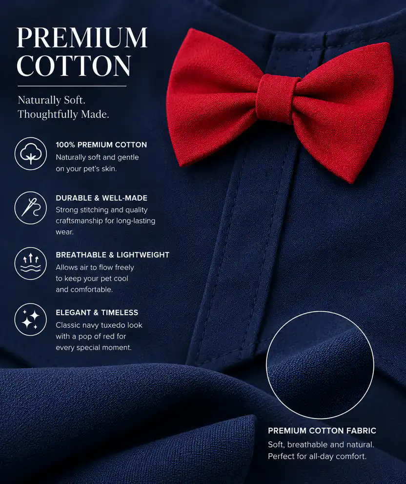 Pawsh Pet Navy Blue Pet Tuxedo