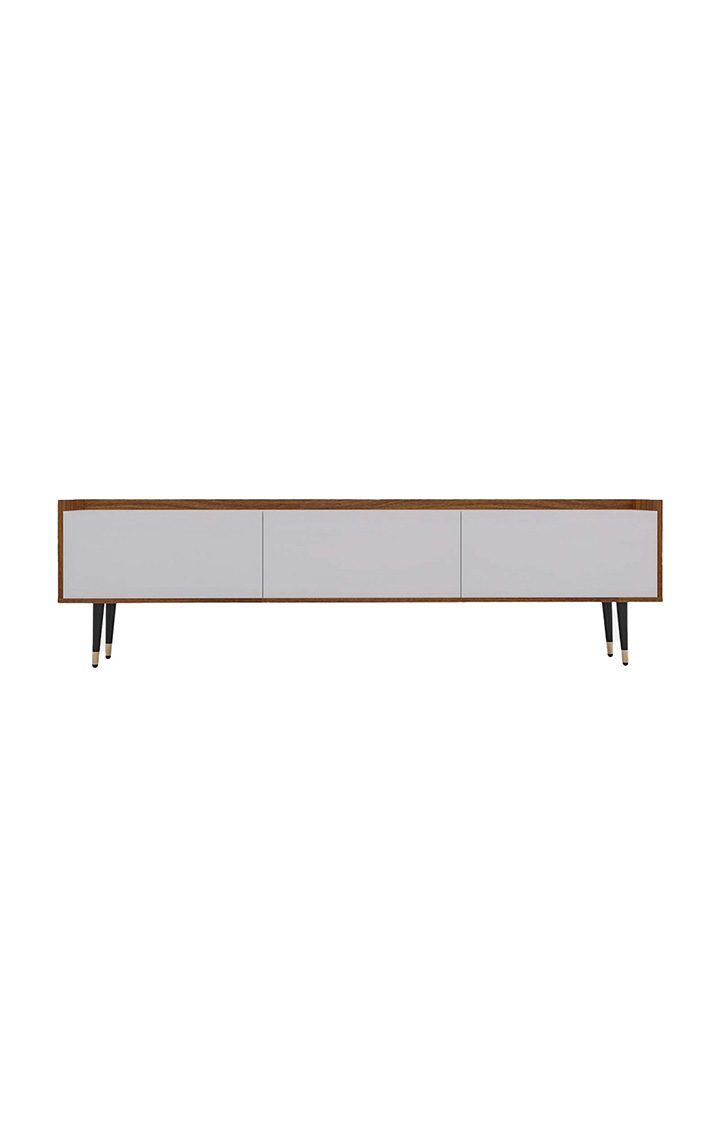 neudot Engineered Wood Gem Tv Unit | TV Stand for Living Room | Home Entertainment Unit | TV Console for Bedroom, for Tv Upto 75inch - Leon Teak
