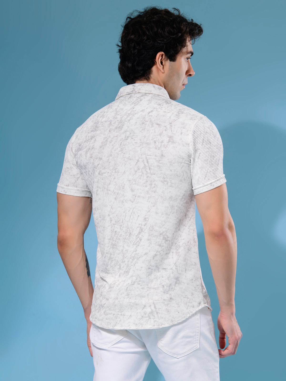 ALBION MENS OLDGARAGE 2 (WHITE) SHIRT