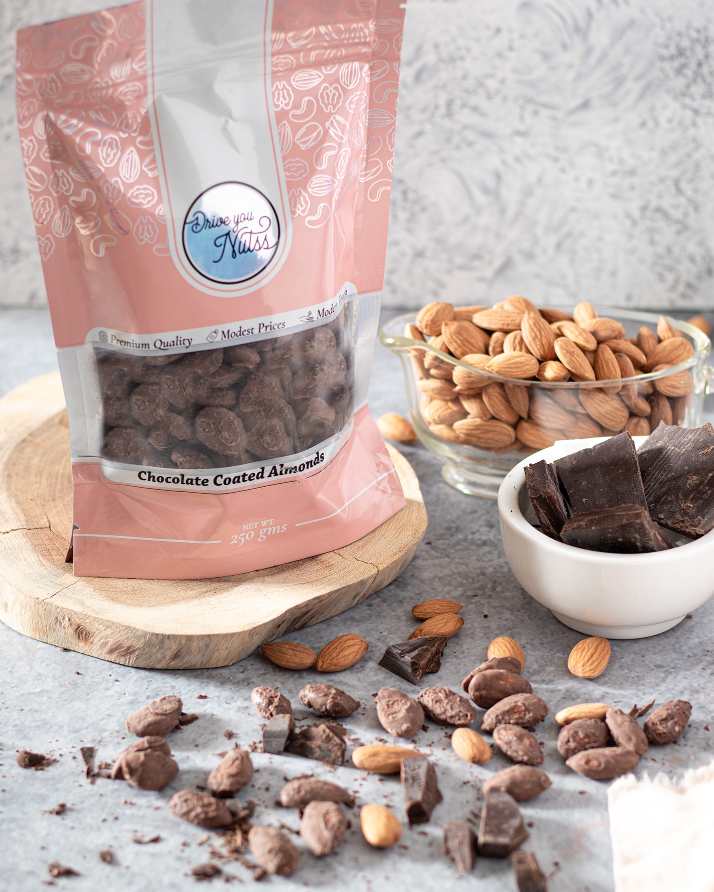 Drive You Nutss | Chocolate coated Almonds (250 Gms) undefined