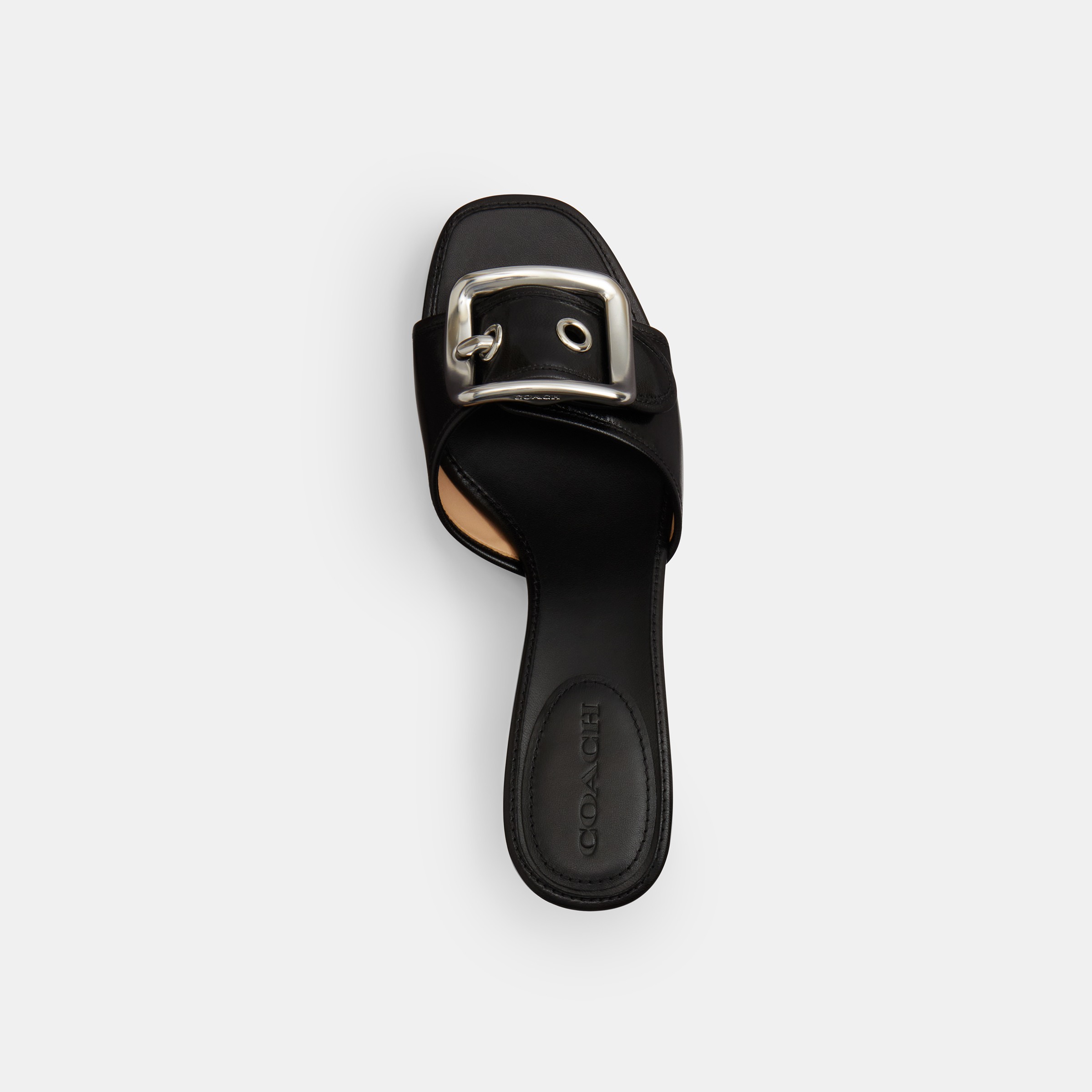 Margot Sandal With Oversized Buckle In Loved Leather