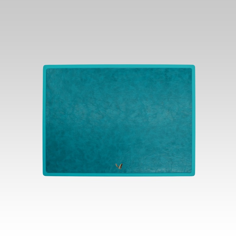 22x16 Inches Rigid Desk Blotter | Moderno | Sea Blue