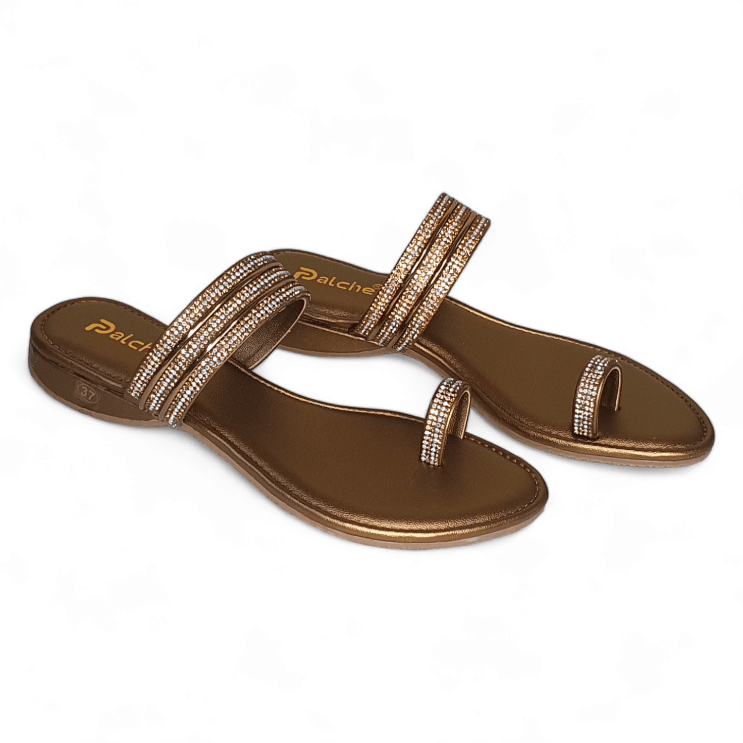 Sawadi Women's Sparkling Toe-Ring Flats - Shimmering Comfort & Style