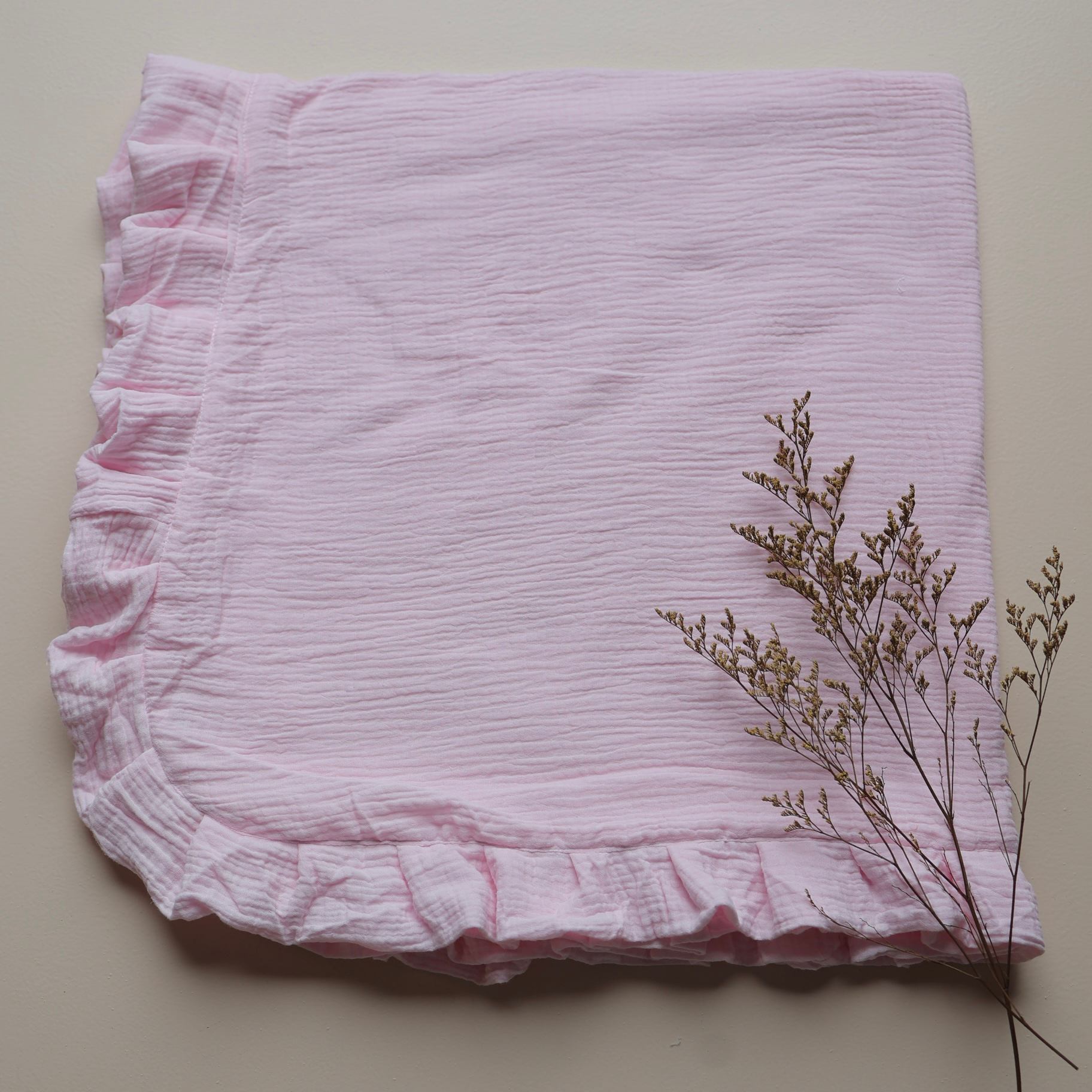 RoseWhisper Muslin Blanket & Pillow Set