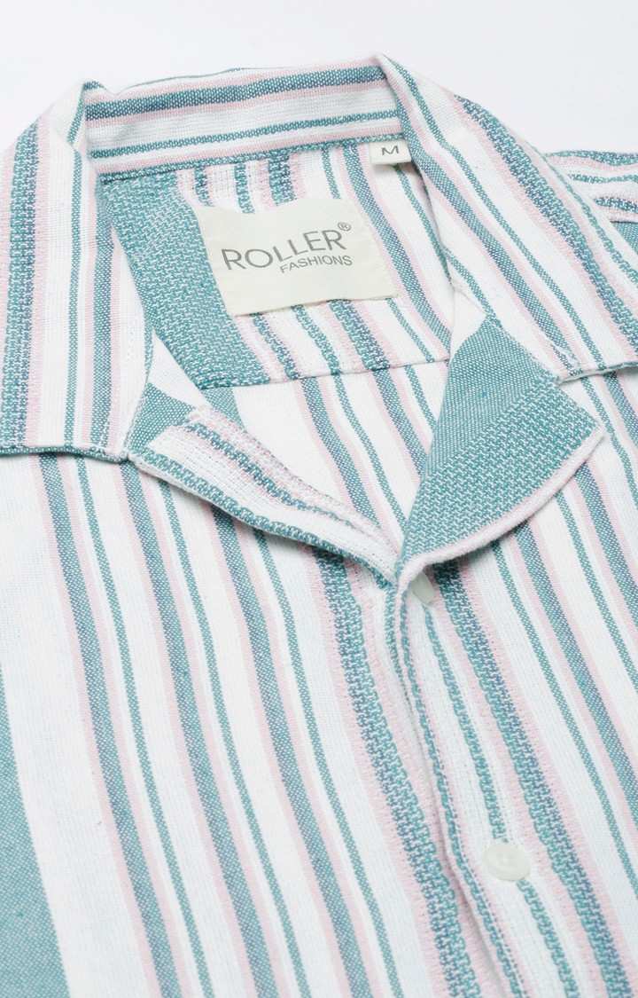 Men's Blue Striped Casual Shirts