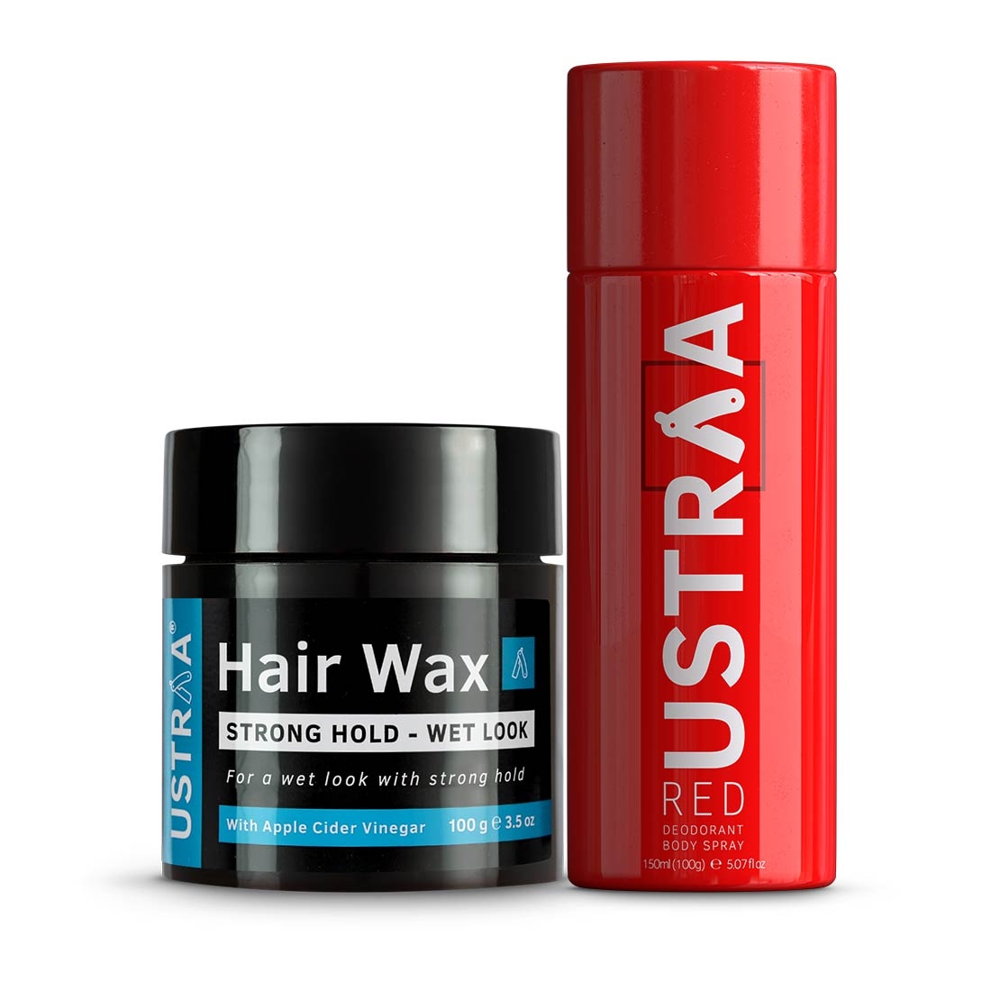 Ustraa | Ustraaa Red Deodorant 150ml & Hair Wax Wet Look 100g 0