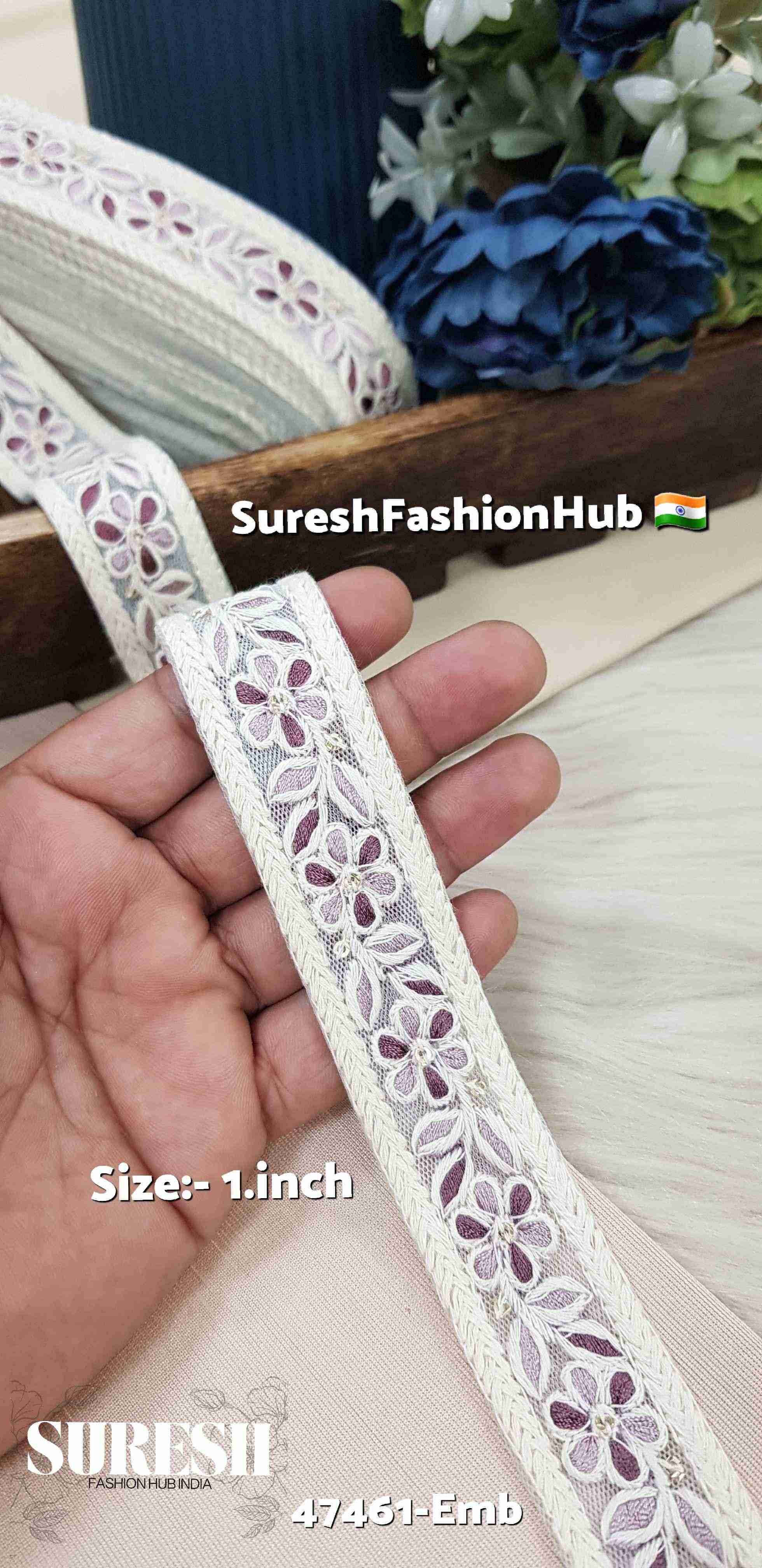 Wine & Light Wine Floral Net Lace