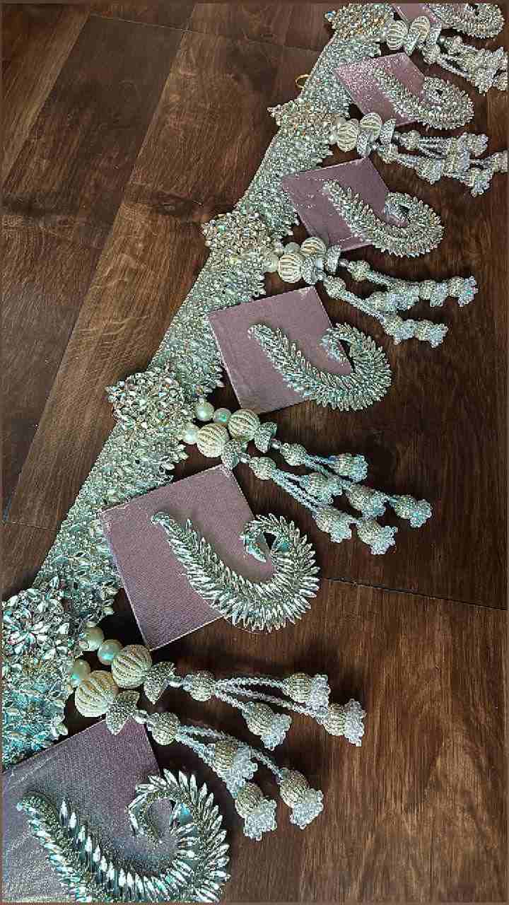 Mirror & Stone Work Bandarwal in Luxe Pink colour