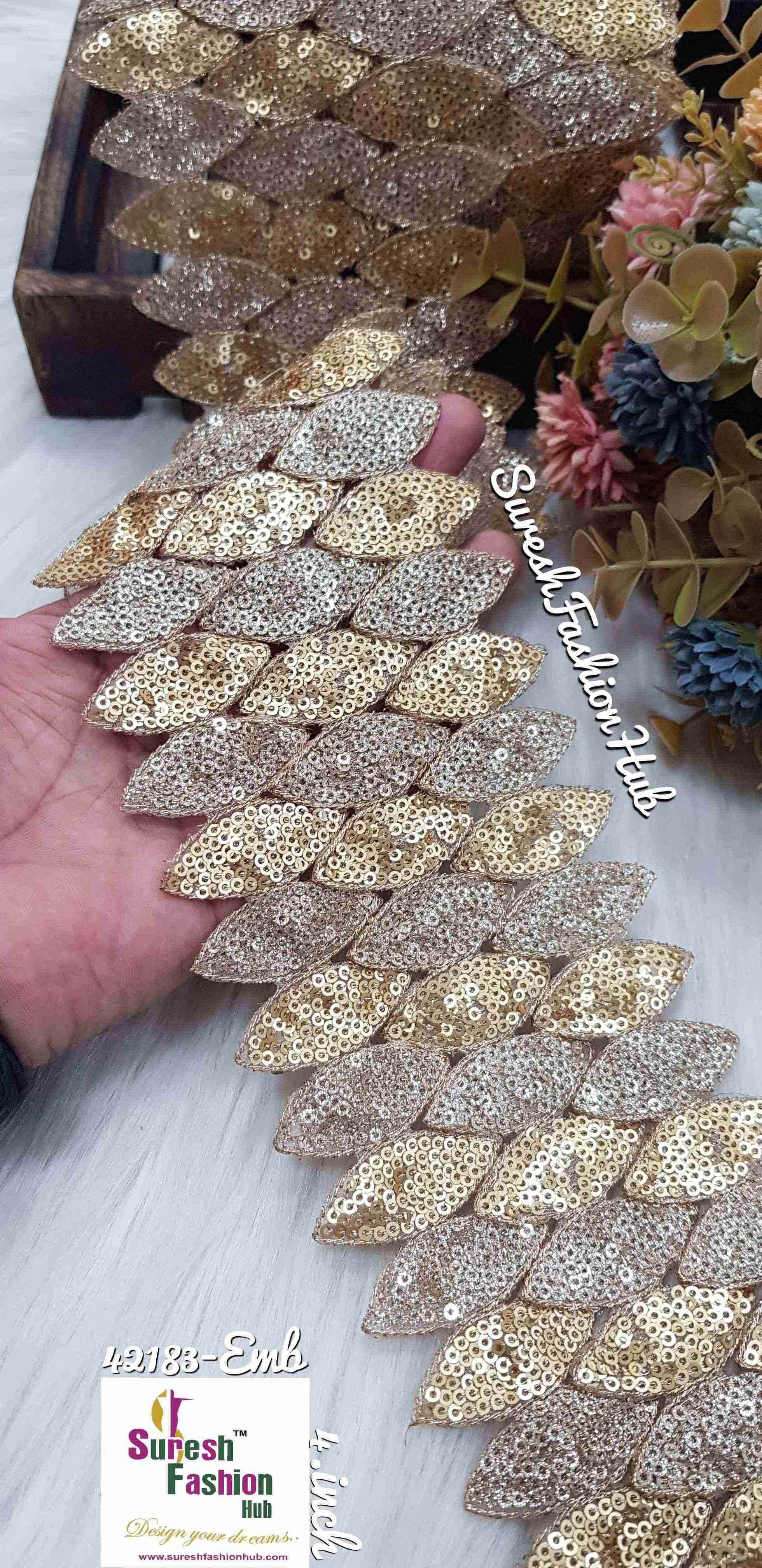 Champagne Gold & Silver Sequence Designer Trim