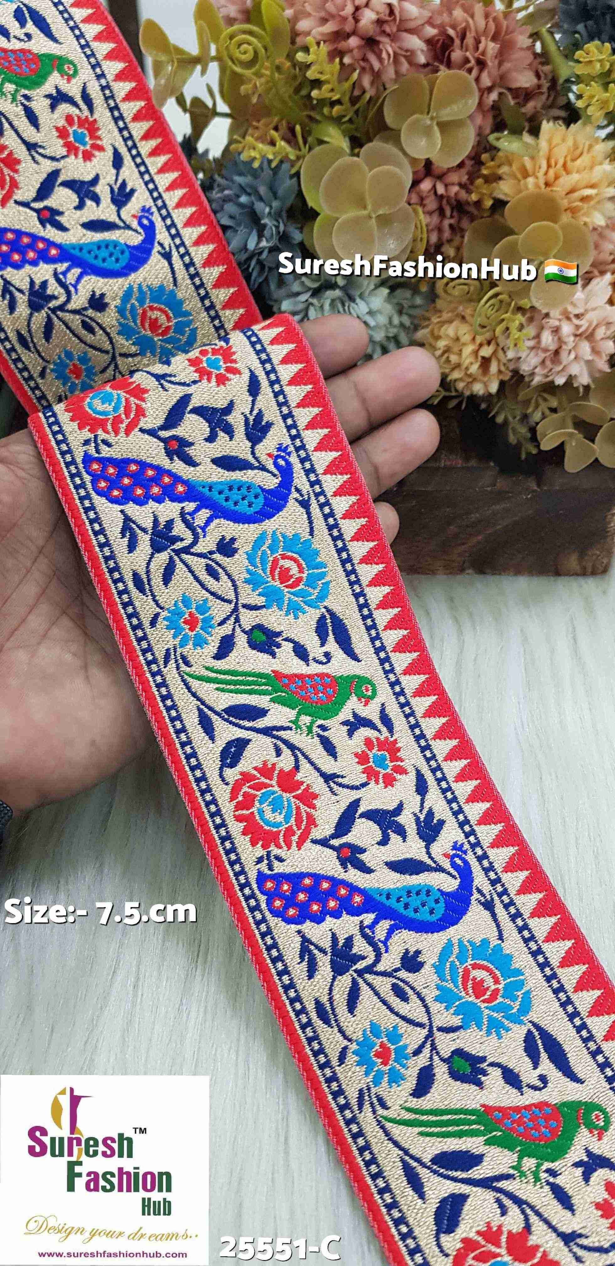 Peacock & Parrot Banarasi Red Lace