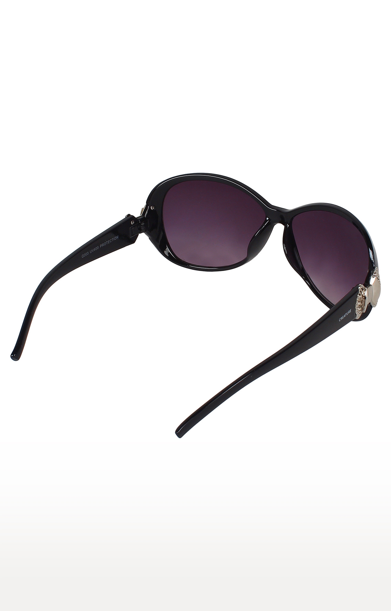 CREATURE | CREATURE Gaga Oversized Sunglasses For Women (Lens-Purple|Frame-Black) 4