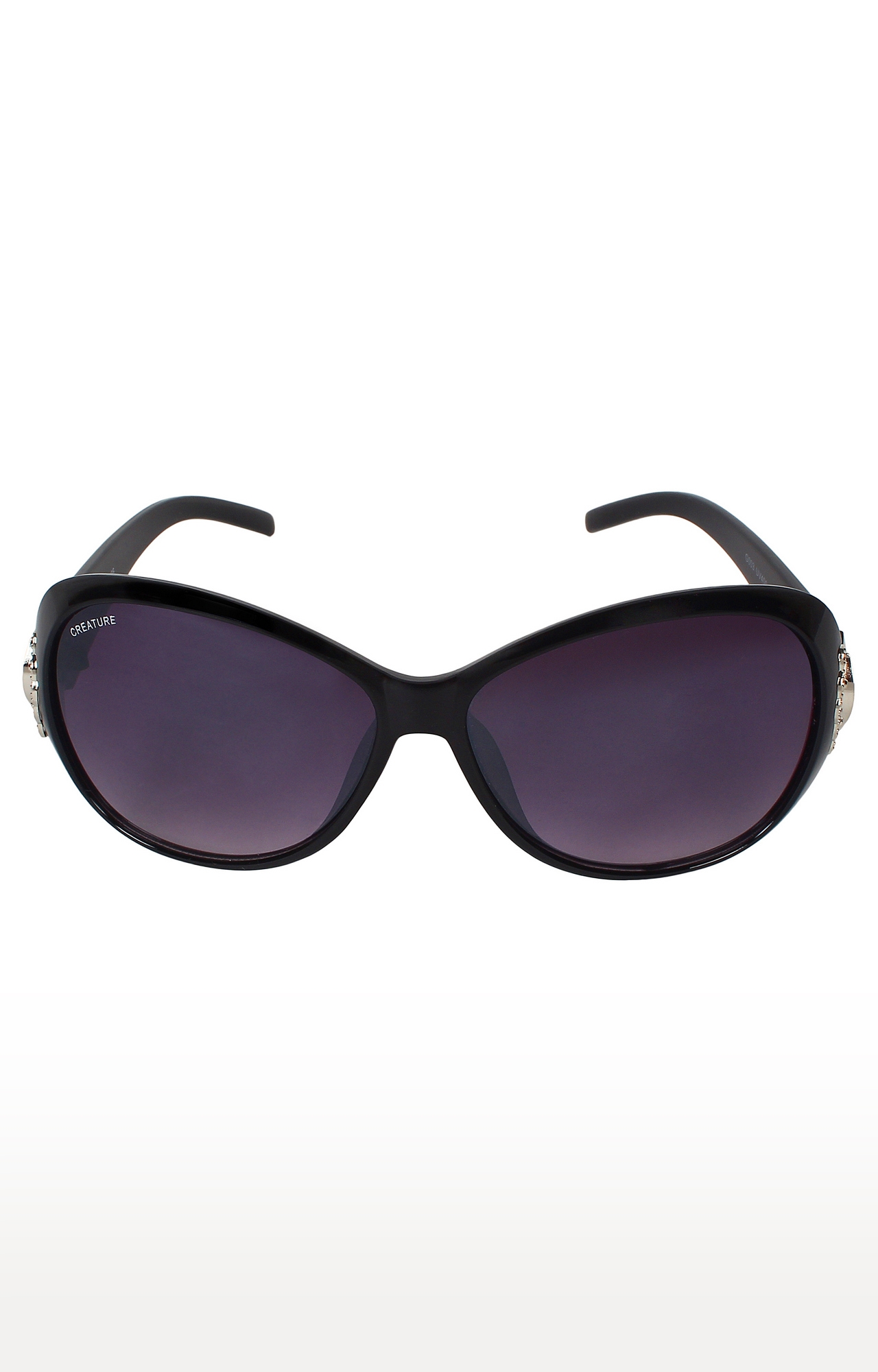 CREATURE | CREATURE Gaga Oversized Sunglasses For Women (Lens-Purple|Frame-Black) 1