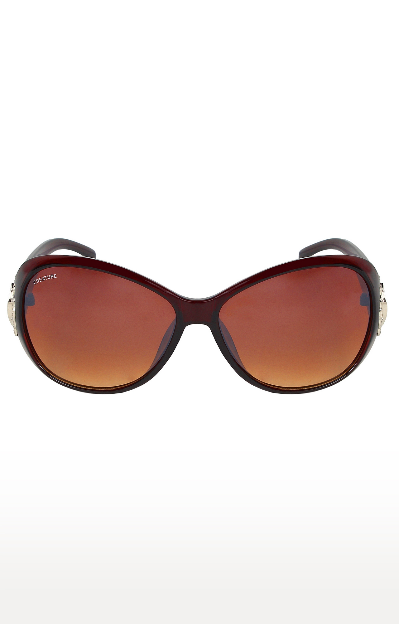 CREATURE | CREATURE Brown Gaga Oversized Sunglasses For Women (Lens-Brown|Frame-Brown) 1