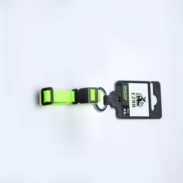 Ezra Premium Adjustable Dog Collar - Kiwi/Black