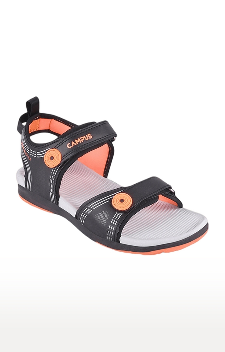 Campus Shoes | Black Unisex Synthetic Sandals 0