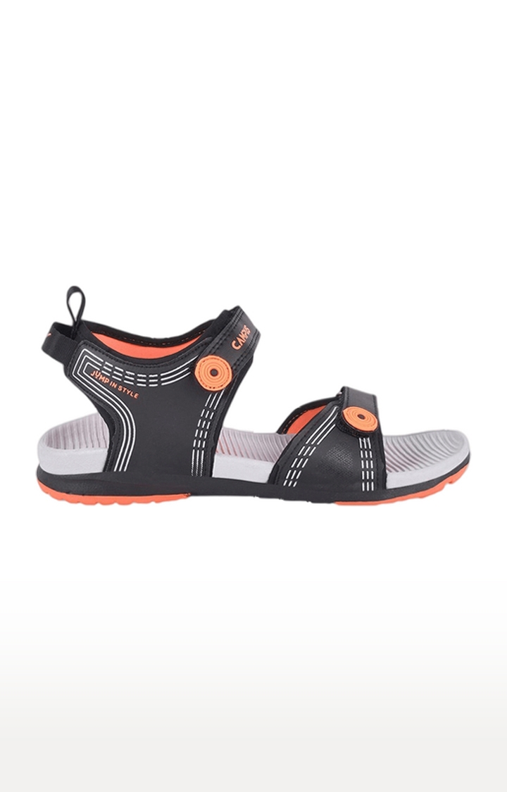 Campus Shoes | Black Unisex Synthetic Sandals 1