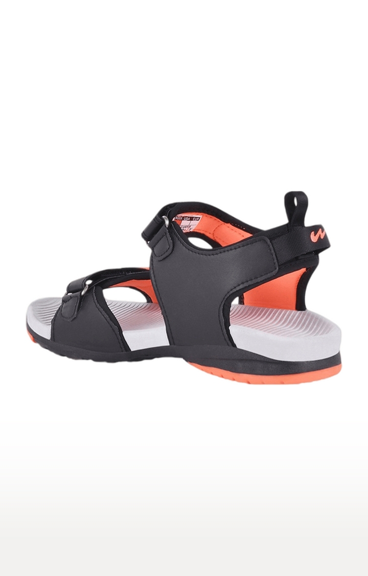 Campus Shoes | Black Unisex Synthetic Sandals 2