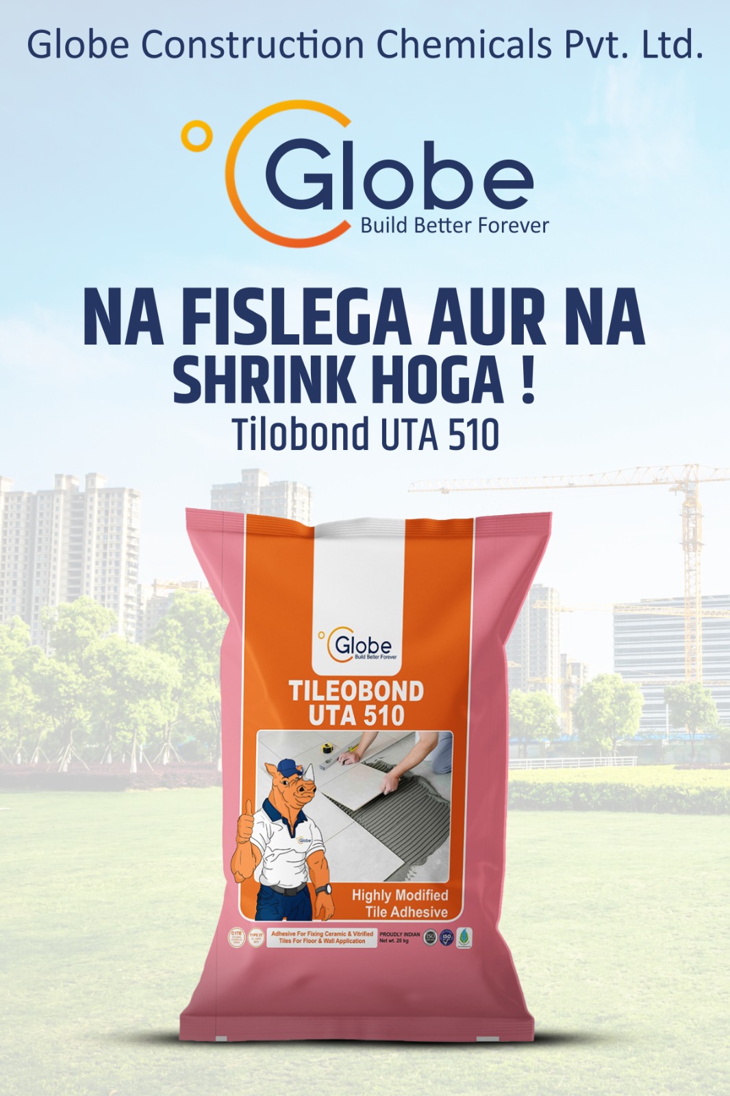 Globe Tilobond UTA 510 ( Grey ) : 20 Kg