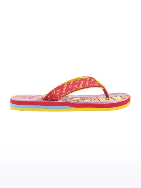 Campus Shoes | Boys Red GCK 3001 Slippers 1