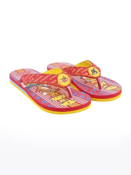 Campus Shoes | Boys Red GCK 3001 Slippers 0