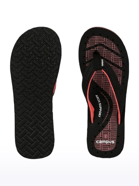 Campus Shoes | Women's Black GCL 1006 Slippers 3