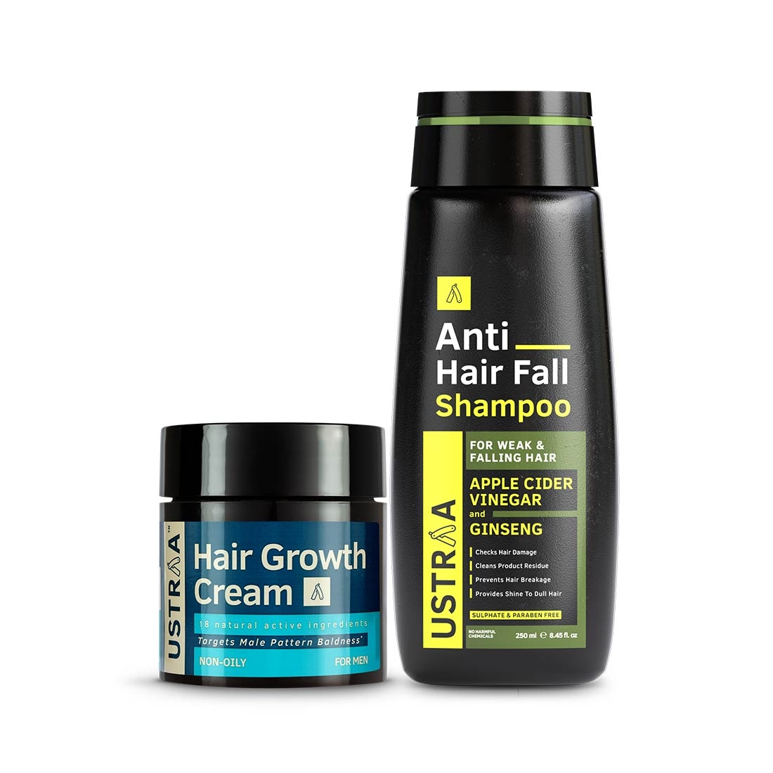 Ustraa | Ustraa Anti Hair Fall Shampoo 250 ml & Hair growth Cream 100 g 0