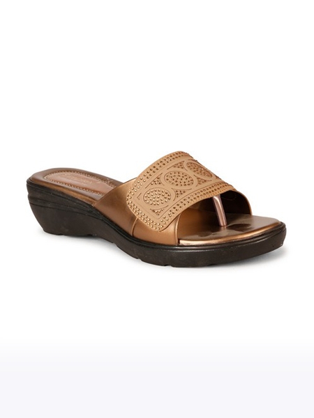 Women's Copper  Synthetic Wedges