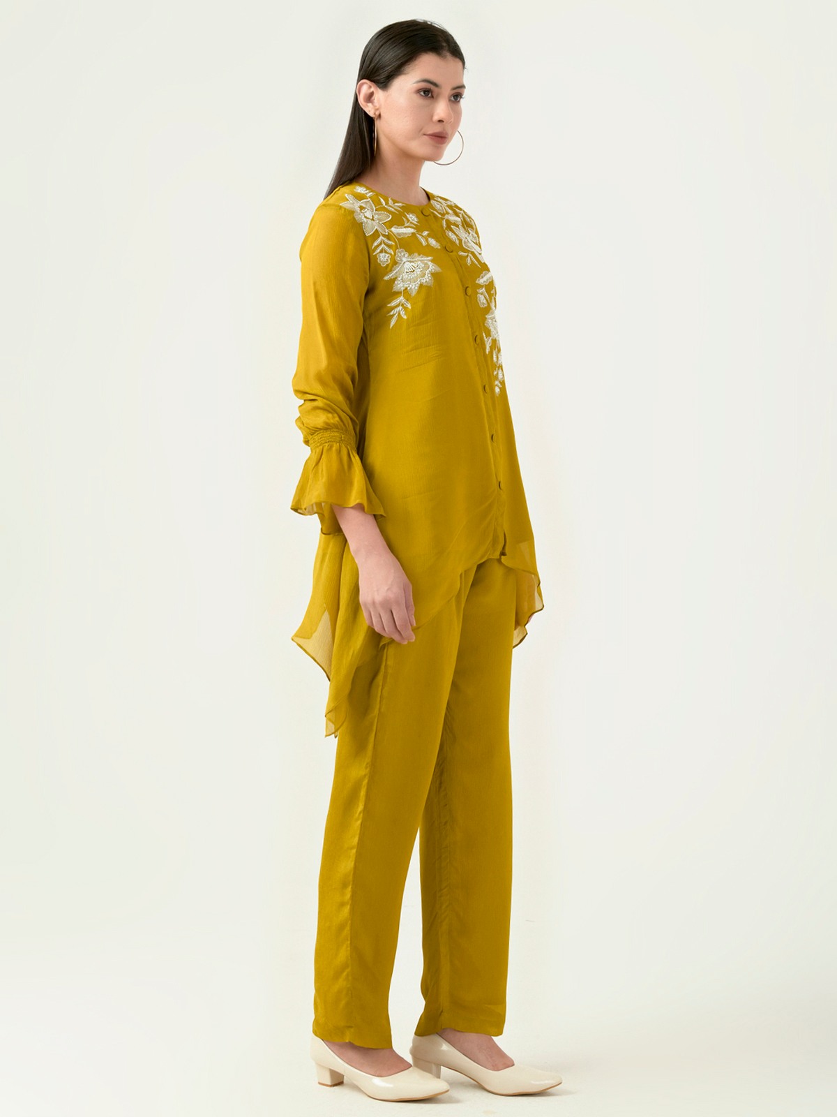 Albion Women Smart Premium Yellow Co-ord