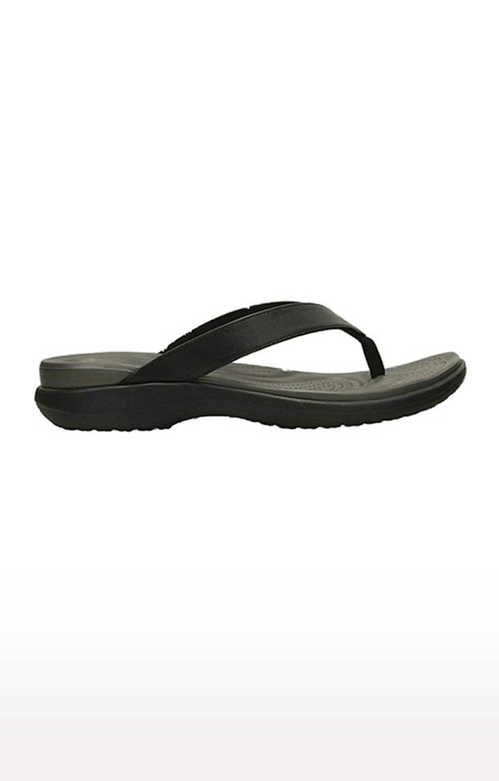 Women's Black Solid Slippers