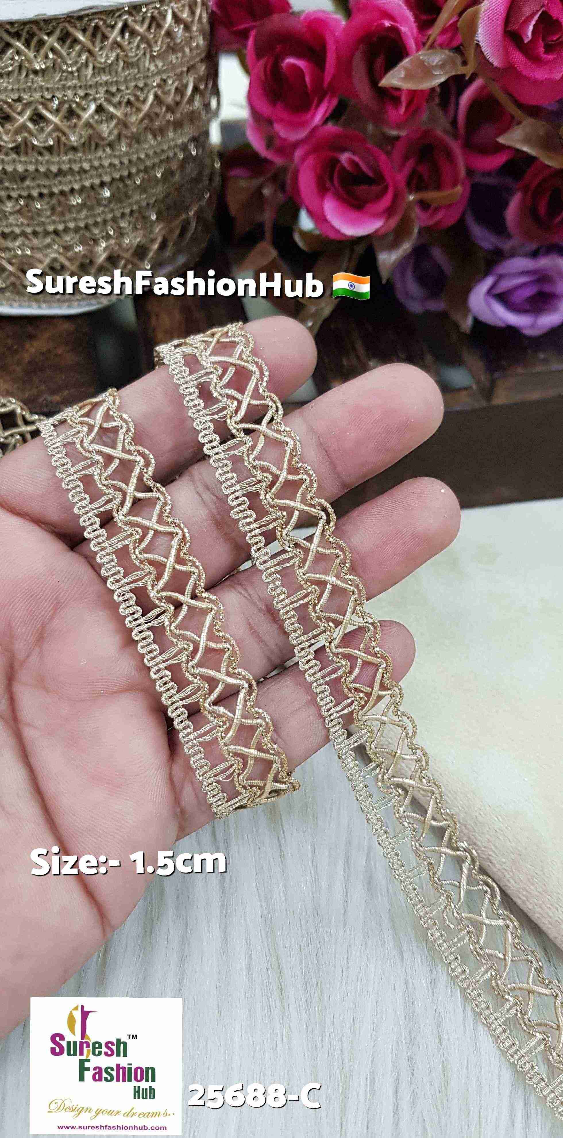 One-Sided Cutwork Jhalar Lace