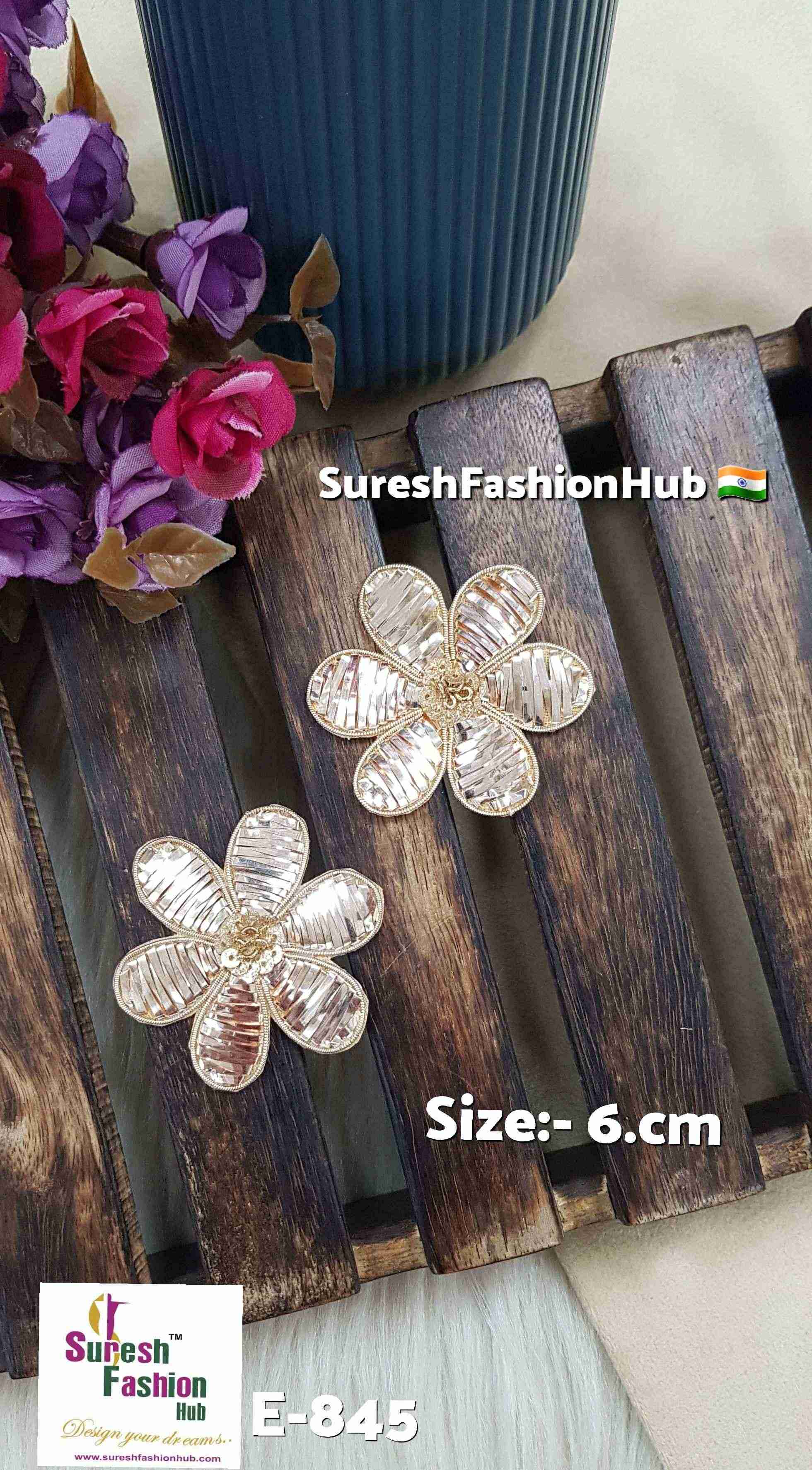 Zardosi Floral Head Patch