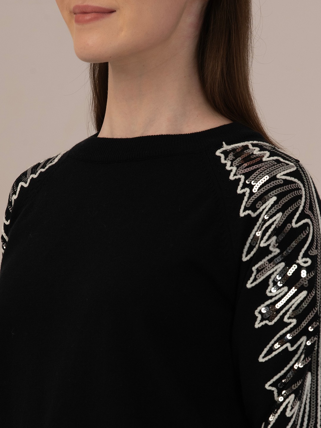 Albion Winter Classic Ladies Black Woolen Top