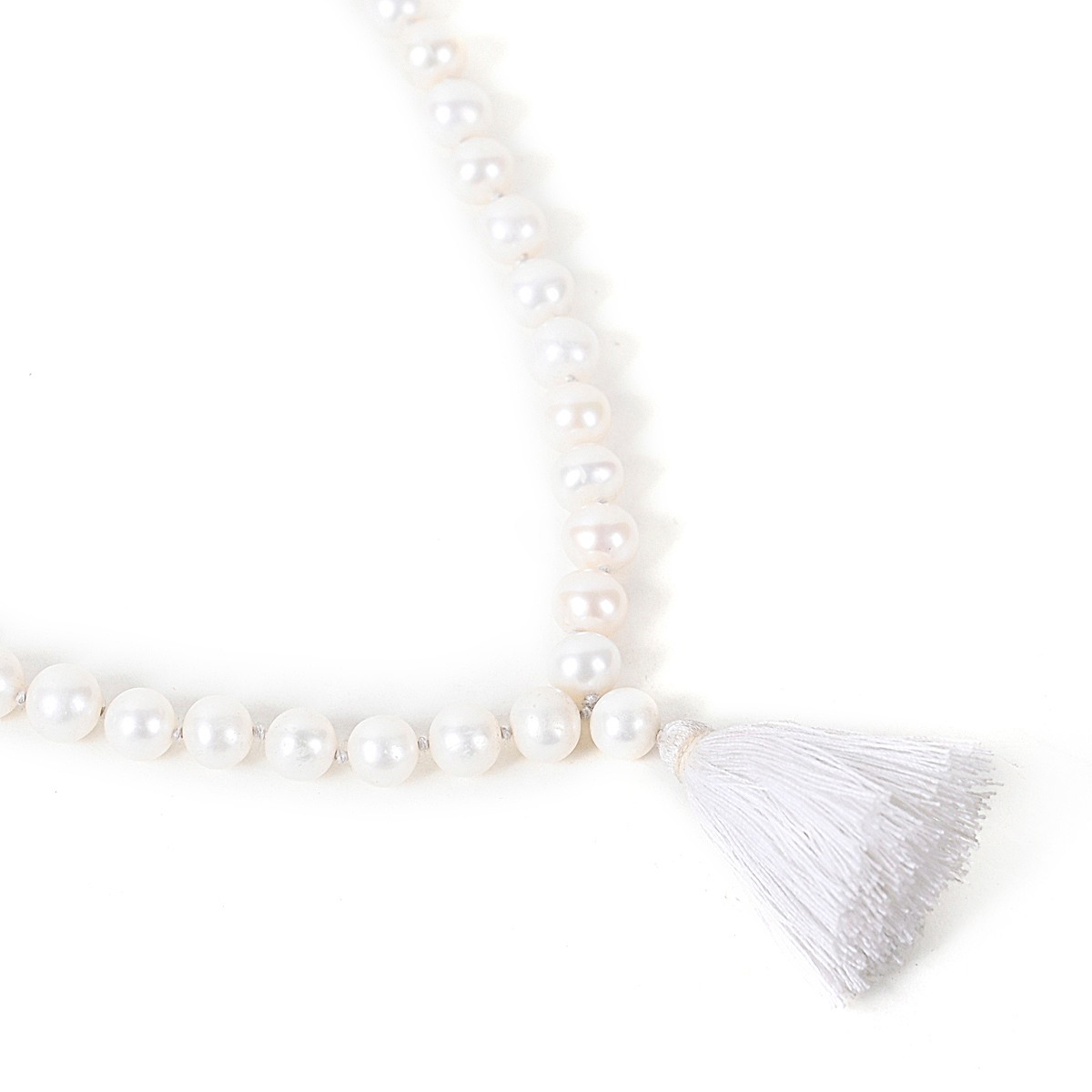 Shiv Ratan Kendra Natural Pearl Mala to balance Moon Planet, Mental Well Being & Anger Control II Length 50-60 CM II Weight: 50-55 Grams II