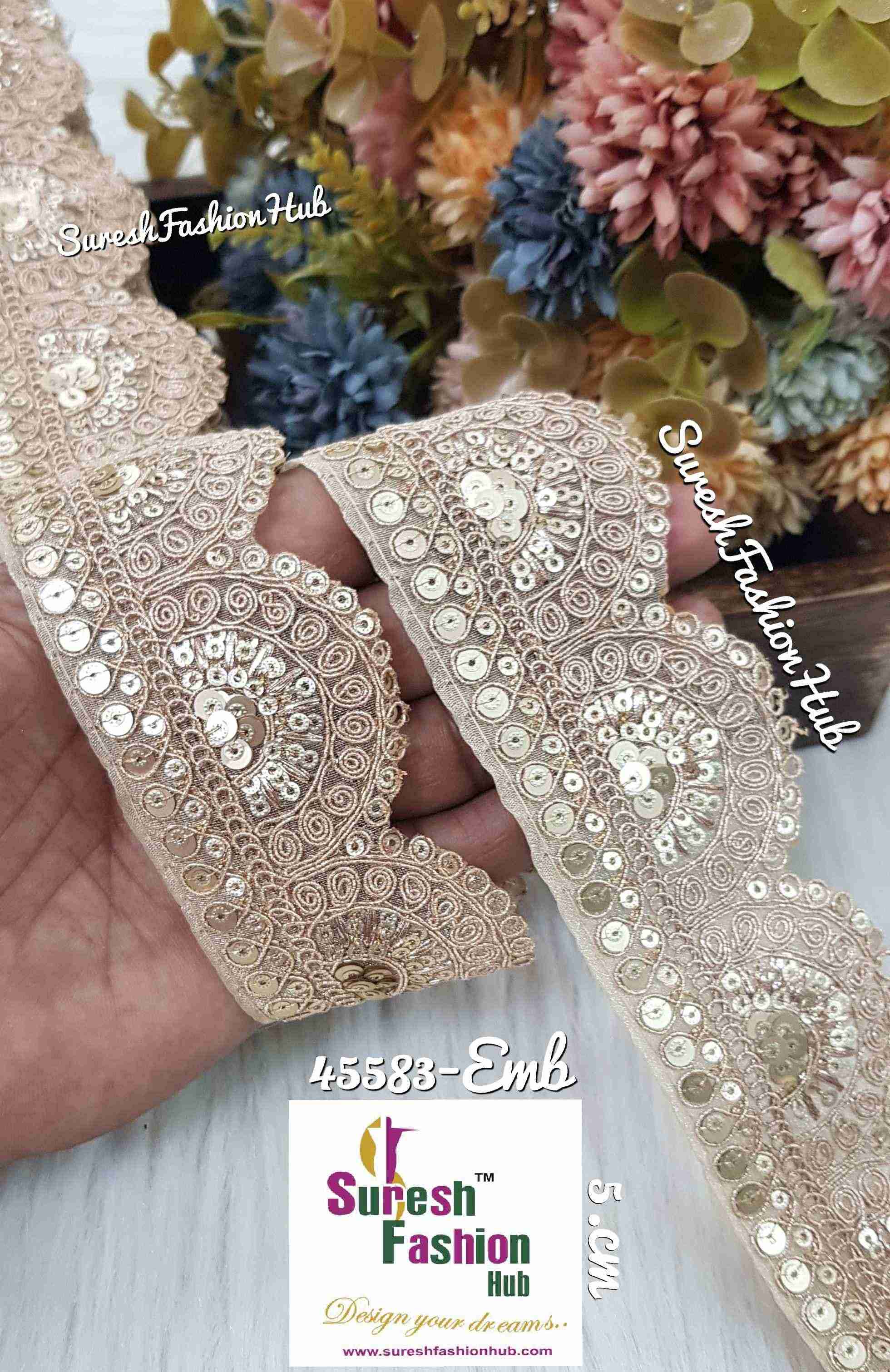 Orgenza embroidered bridal trim