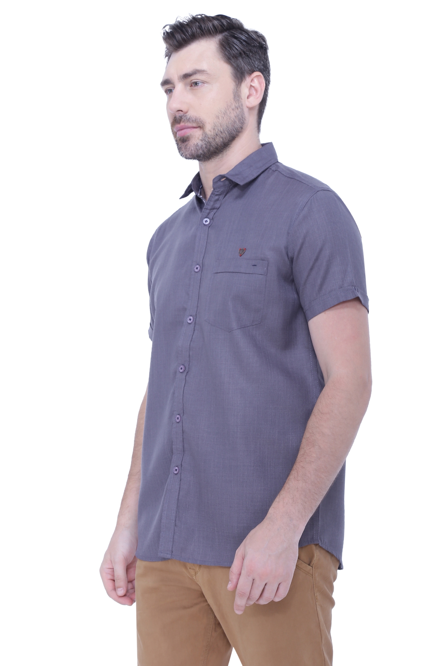 Kuons Avenue | Kuons Avenue Men's Linen Blend Half Sleeves Casual Shirt-KACLHS1221 1