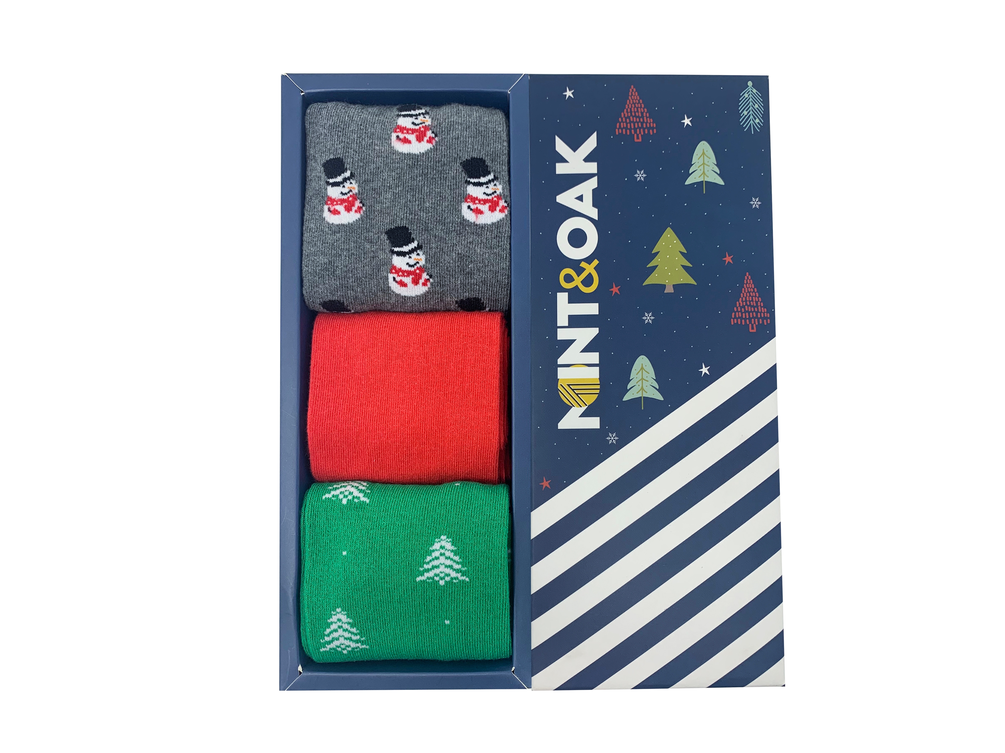 Mint & Oak | Giftbox of 3 - RED GREEN & MERRY 2
