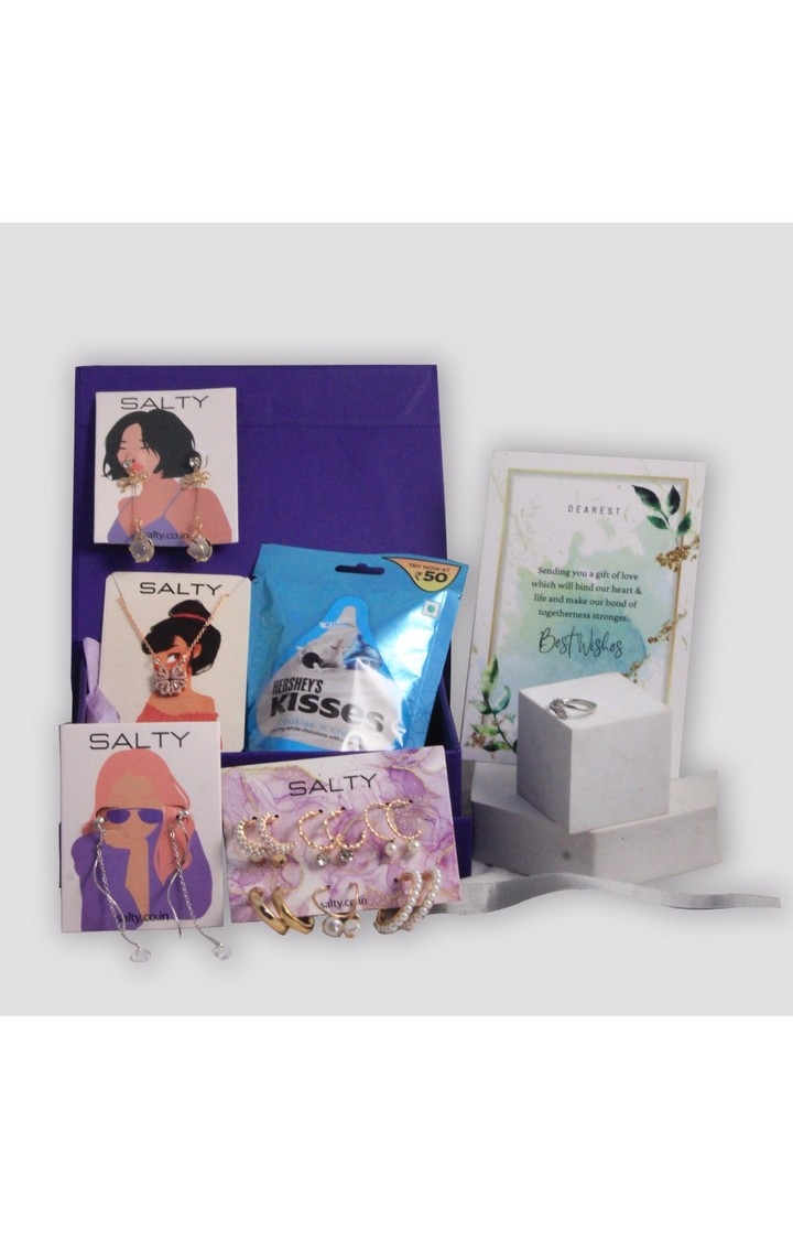 Luxury Jewellery Set Gift Box for Her with Personalised Card