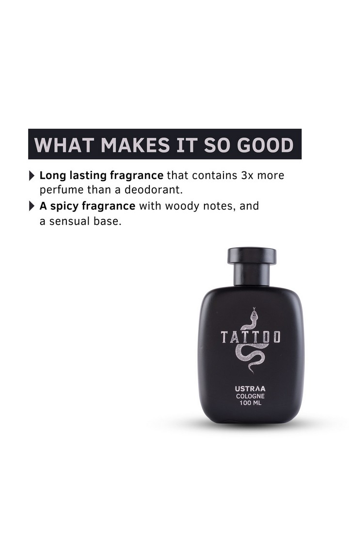 Ustraa | Fragrance gift Box - Tattoo Cologne 100ml & Afterdark Cologne 100ml 4
