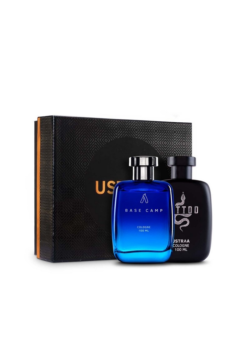 Ustraa | Fragrance gift Box - Tattoo Cologne 100 ml & Basecamp 100ml  0