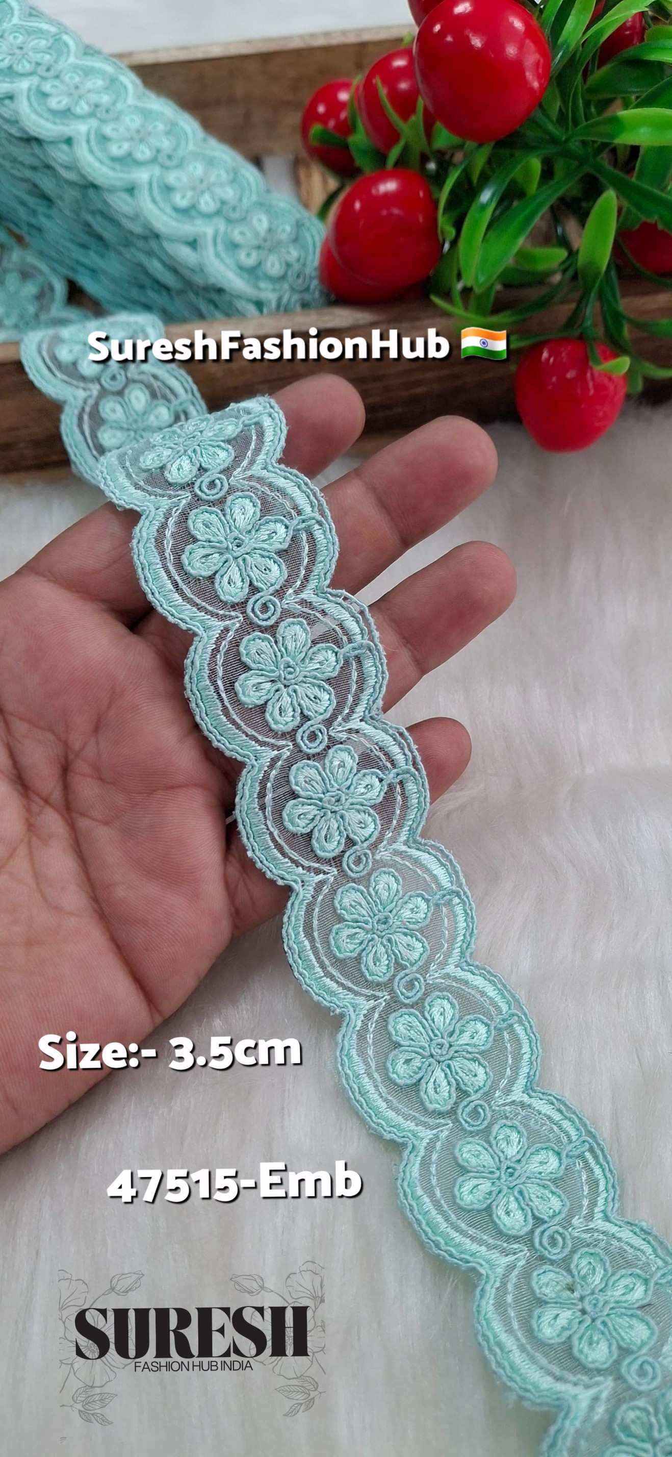 Pista Bloom Scallop Organza Lace