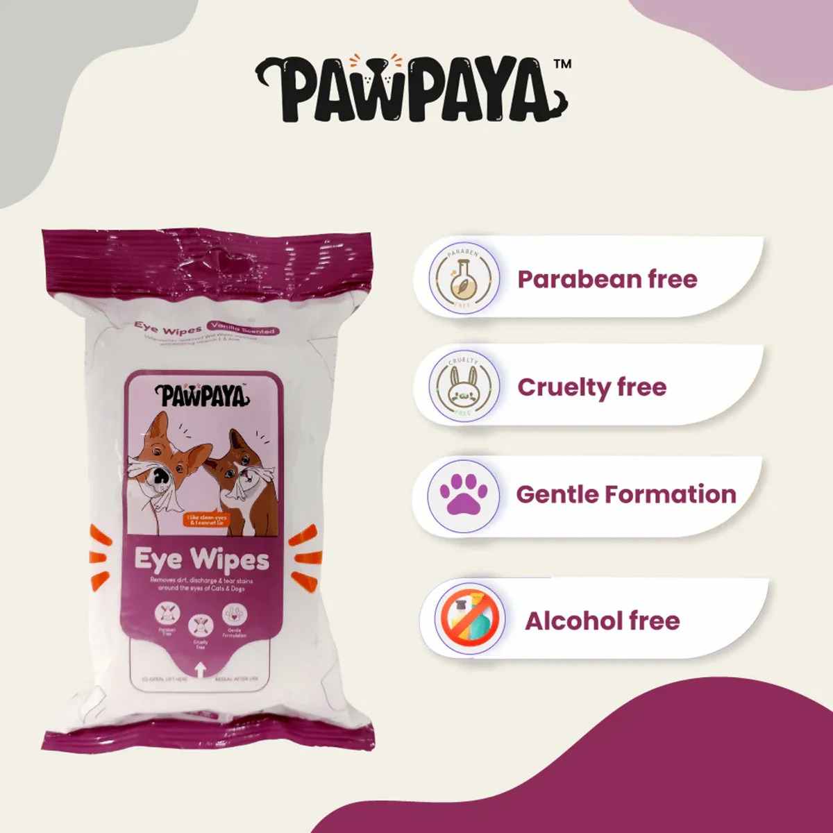 Pawpaya Eye Wipes 20x18cm - 25 Wipes