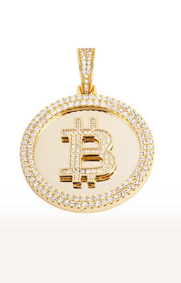 Touch925 | Crypto Elegance Zircon Studded Gold Locket