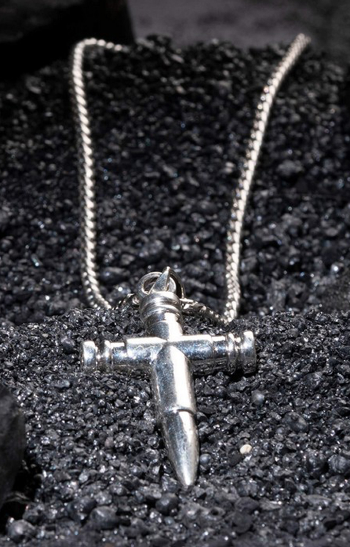 Silver cross shop locket
