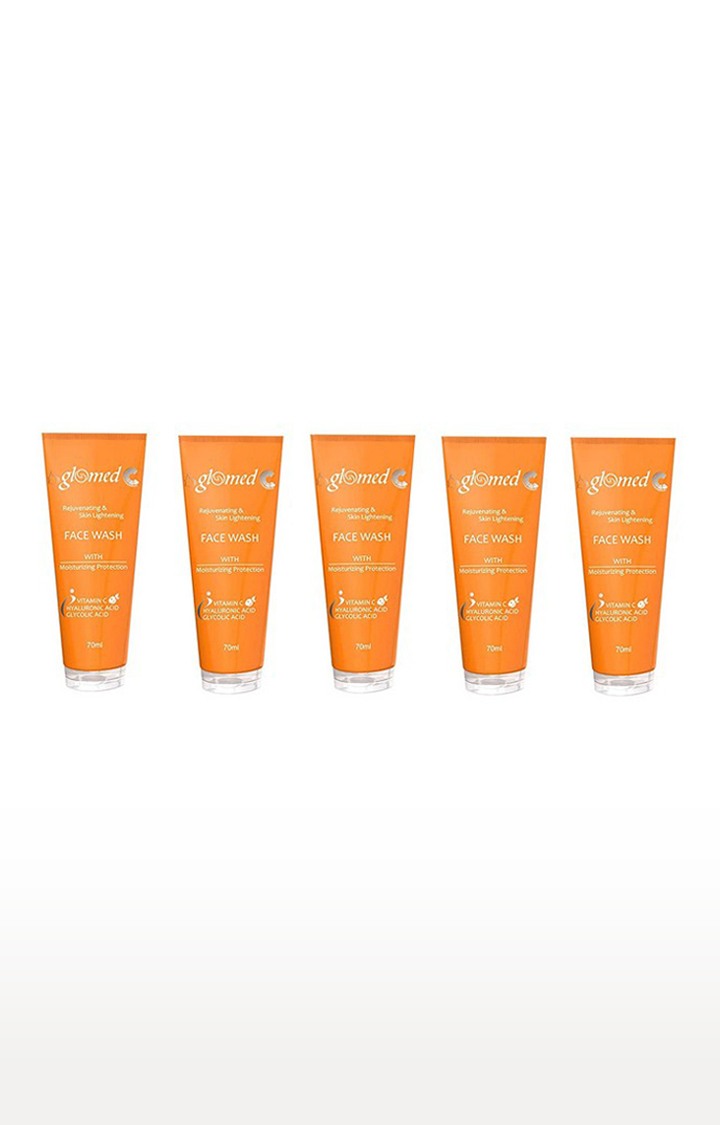 Glomed C Skin Lightening Face Wash-70ml: Pack of 5