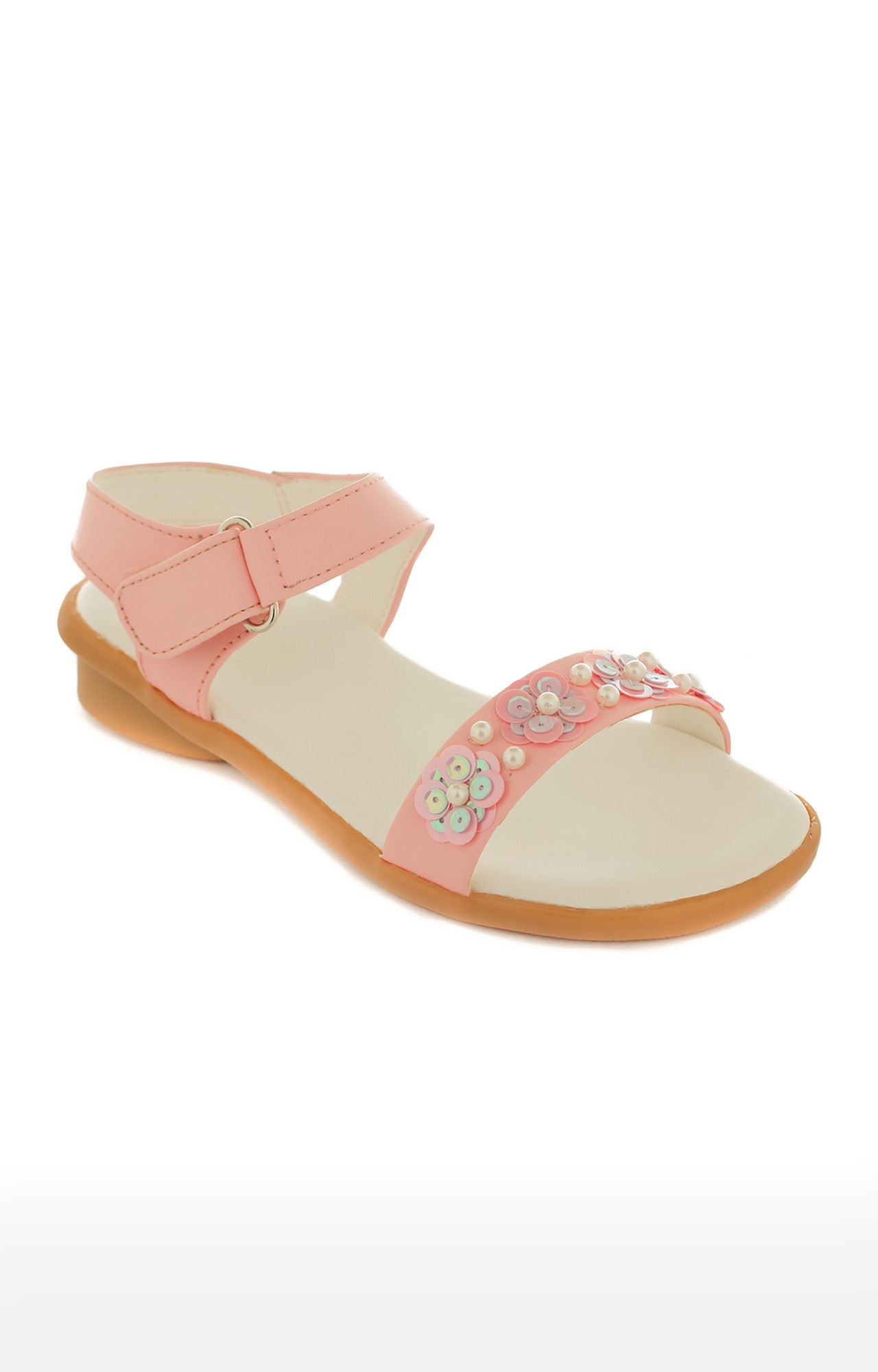 Girls Pink Velcro Sandals