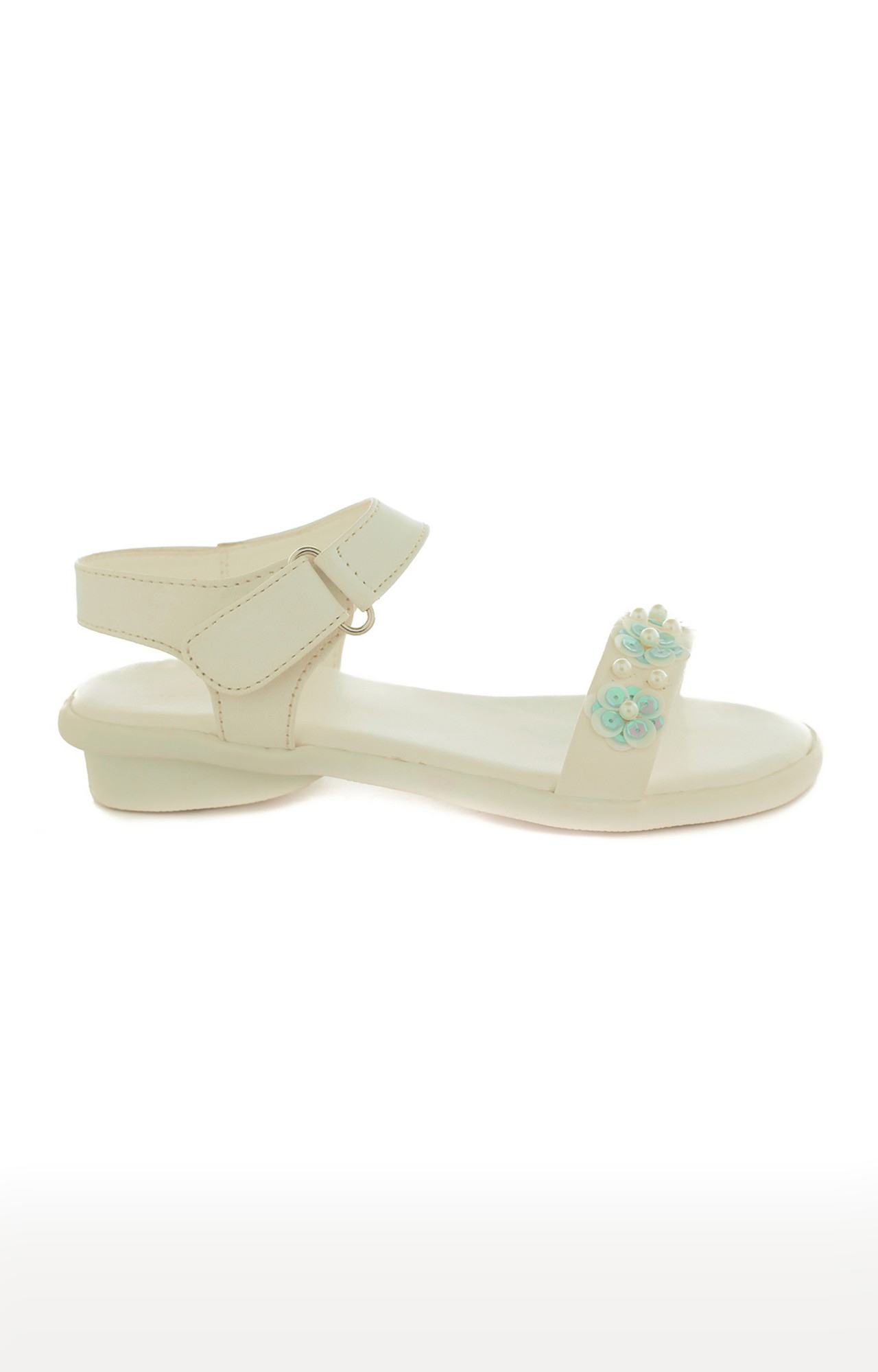 Trends & Trades | Girls White Velcro Sandals 1